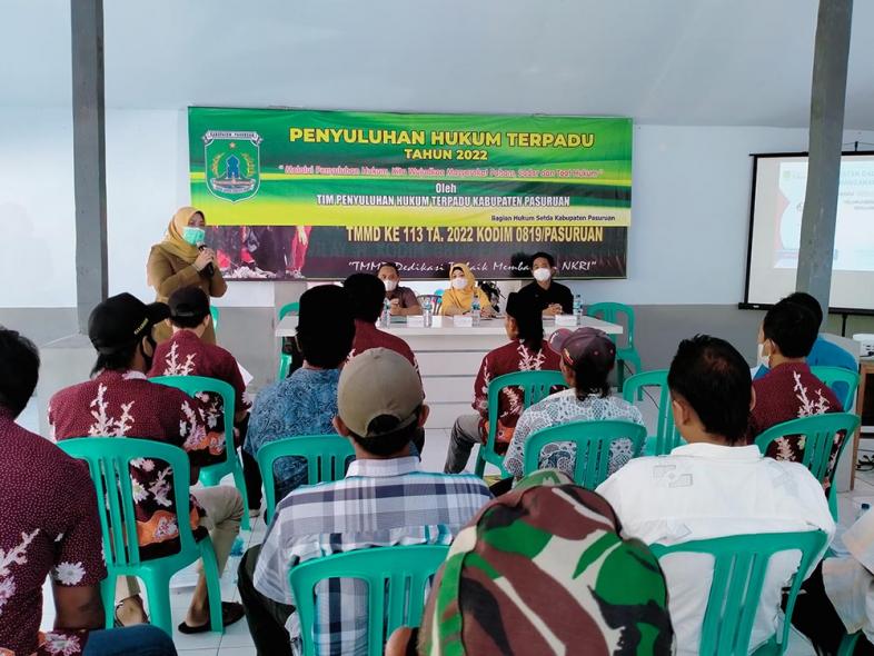 Penyuluhan Hukum Terpadu (PHT) Balai Desa Sebalong Kecamatan Nguling, 7 Juni 2022