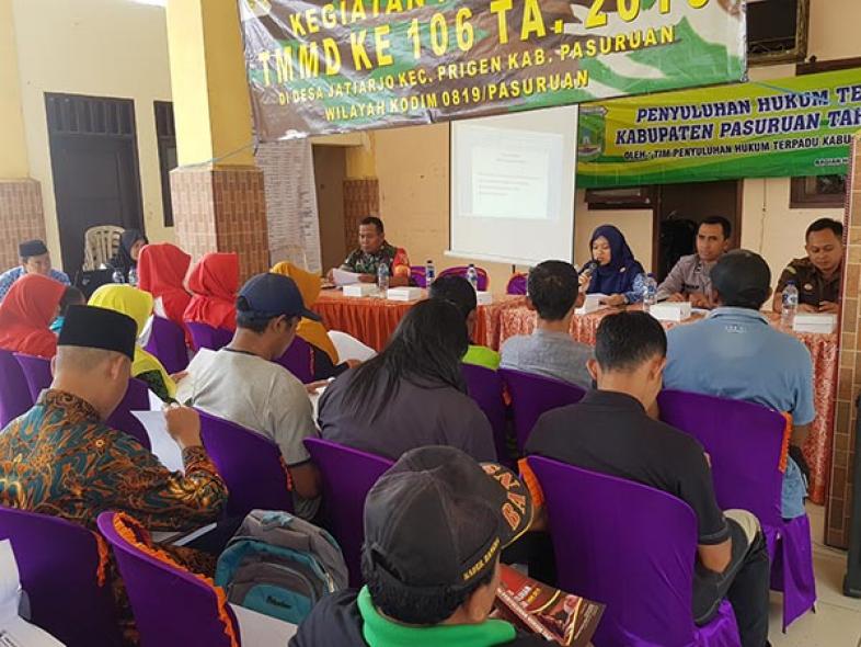 Penyuluhan Hukum Terpadu (PHT) Desa Jatiarjo Kecamatan Prigen, 17 Oktober 2019